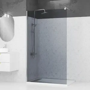 Comparateur de prix : Aurlane Paroi de Douche à l'italienne en verre AURLANE Parma 2 Fumé 120cm