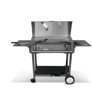 Comparateur de prix : Planchaelec - Pack plancha électrique lux 830 inox - chariot rivoli