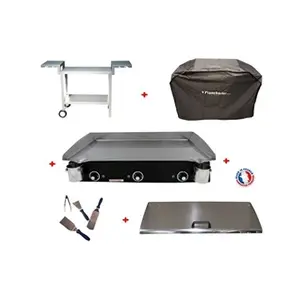 Pack plancha électrique PLANCHAELEC LUX 830 CARBON - CHARIOT ODEON 830 pas cher