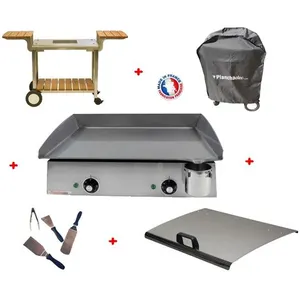 Comparateur de prix : Pack plancha électrique  Lux 600 Inox - Chariot Elysée 601 Planchaelec
