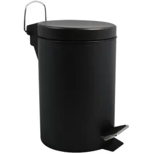 Poubelle MSV - A pédale avec seau amovible - 3 L - Noir