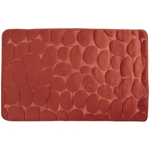 MSV Tapis de bain Microfibre PEBBLE 40x60cm Terracotta