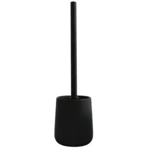 MSV Brosse Wc avec support Céramique MAONIE Noir Mat