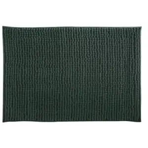 Alfombra de baño "Oruga" de poliester en color verde oscuro 40 x 60 cm MSV pas cher