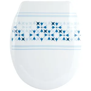 Comparateur de prix : MSV Abattant WC Blanc/Bleu, 45,5 x 37 x 5 cm, 29 unités