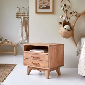 Tikamoon Chevet Enfant En Bois D'acacia Oslo Naturel pas cher