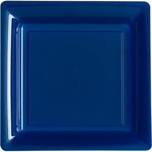 Assiettes Carrées Réutilisables Incassables 18 cm Bleu Marine   Vaisse...
