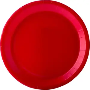 Assiettes Carton Rondes 18 cm Rouge Vaisselle de Fête pas cher