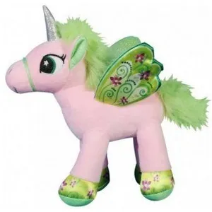 Peluche Geante Licorne Rose Avec Ailes Verte 88cm - Animal Fantastique...