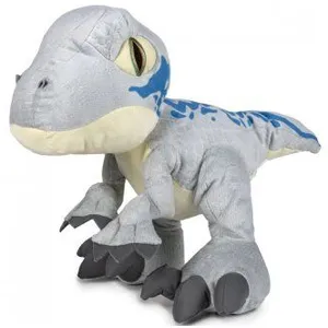 Nicotoy Peluche Dinosaure Velociraptor Blue 27 Cm - Dino Gris - Jurass... pas cher