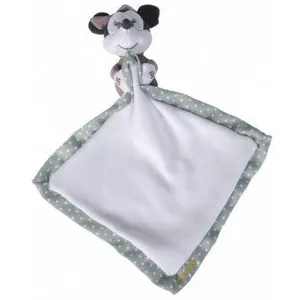 Nicotoy Grand Doudou Minnie Plat Vert Et Blanc 25 X 25 Cm - Peluche Di...