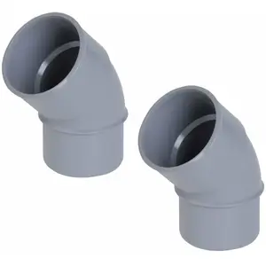 CYCLINGCOLORS 2x coude PVC 45° mâle femelle diamètre 32mm PVC raccord connecteur tube tuyau plomberie
