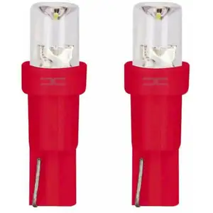 CYCLINGCOLORS 2x ampoule led 12v 1.2w t5 w2x4.6d wedge rouge voiture c... pas cher