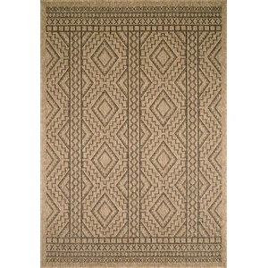Nazar Tapis intérieur et extérieur aspect jute motif géométrique 120x170 pas cher