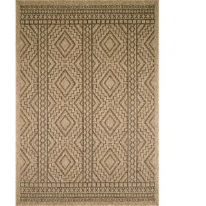 NAZAR Tapis intérieur et extérieur aspect jute motif géométrique 160x230 pas cher