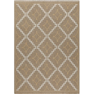 Nazar Tapis intérieur et extérieur aspect jute géométrique jaune-120x170 pas cher