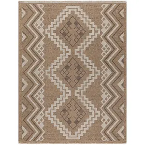 Nazar Rugs - Tapis aspect jute TULUM 9054 marron 120x170 cm pas cher