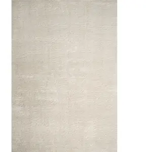 NAZAR Tapis shaggy doux Cosy 902 uni - Crème - 100% polyester - 120 x 160 cm... pas cher