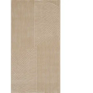 Nazar Tapis BIANCA à motif en relief beige - 80x150 cm 80 x 150 cm pas cher