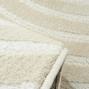 Tapis motif arc en relief - NAZAR RUGS - 80x300 cm - Bianca - Crème pas cher