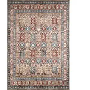 Nazar Tapis vintage motif ottoman effet usé multicolore 120x170 pas cher