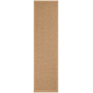 Nazar Tapis intérieur et extérieur aspect jute marron 80x300 pas cher
