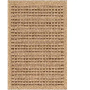Nazar Tapis intérieur et extérieur aspect jute marron 60x90 pas cher