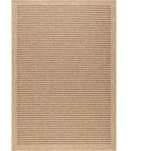 Nazar Tapis intérieur et extérieur aspect jute marron 60x180 pas cher
