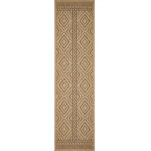 Nazar Tapis intérieur et extérieur aspect jute motif géométrique 60x180 pas cher
