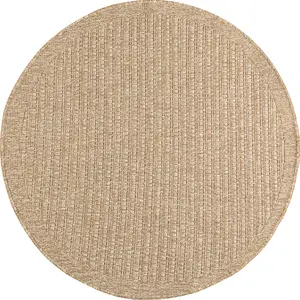 Nazar Tapis intérieur et extérieur aspect jute naturel diamètre 80 pas cher
