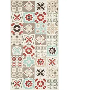Comparateur de prix : Nazar Tapis de cuisine carreaux de ciment multicolore 80x150