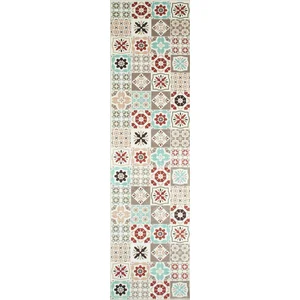 Nazar Tapis de cuisine carreaux de ciment multicolore 80x300 pas cher