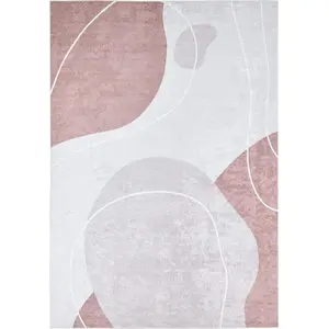 Nazar Tapis Salon Beige Abstrait 120x160 pas cher