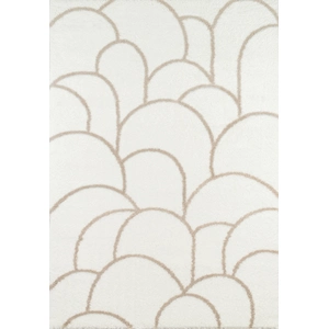 Nazar Tapis Salon Motif Arc Crème et Ivoire - 120x160 cm pas cher