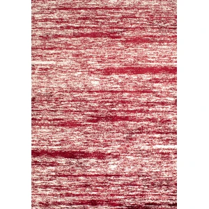 Nazar Tapis shaggy abstrait style moderne rouge - 120x160 cm pas cher