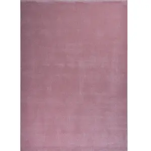 Nazar Tapis uni à poils ras - rose - 160x230 cm pas cher