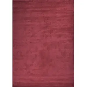 Nazar Tapis uni à poils ras - rouge - 120x160 cm pas cher