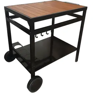 Desserte AVEIRO noire pour plancha - Happy Garden pas cher