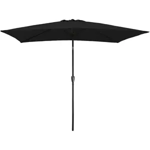 Comparateur de prix : Happy Garden Parasol droit HAPUNA rectangulaire 2 × 3m noir