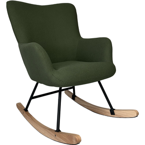 Comparateur de prix : Happy Garden - Fauteuil à bascule en tissu boucle vert kaki kaira