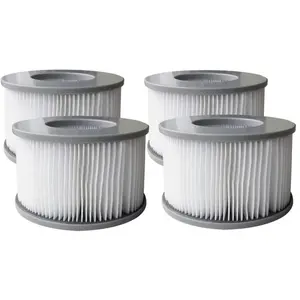 Lot de 4 cartouches filtrantes pour spa gonflable MSPA - BlancVendu parcdiscount