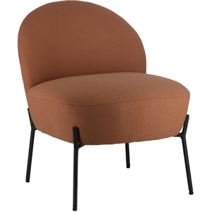 Happy Garden - Fauteuil en tissu boucle rouille helmi pas cher