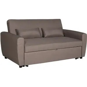 Happy Garden - Canapé convertible matt 2 places taupe pas cher