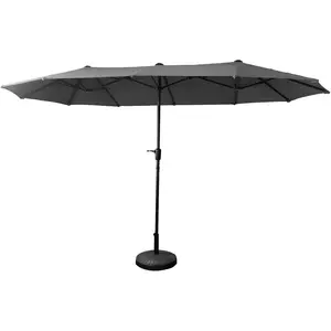 Comparateur de prix : Happy Garden Parasol double 2x4m LINAI gris Gris