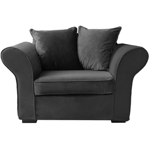 Comparateur de prix : Happy Garden Fauteuil 1,5 places en velours gris