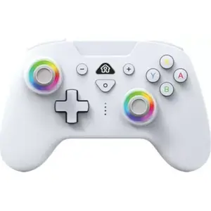 Comparateur de prix : SUBSONIC Manette sans fil Led Controller Bluetooth pour Nintendo Switch Blanc