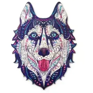 Woodbests Puzzle 177 pièces en bois : Husky Sibérien pas cher