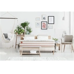 Comparateur de prix : Non communiqué Ensemble sommier matelas LE DOUX 160x200cm Mémoire de forme 3 zones de confort - Ep. 24cm + sommier kit Blanc