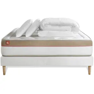 Comparateur de prix : Marmottes & Co Pack sommier kit matelas  Mémoire de forme avec couette et oreillers