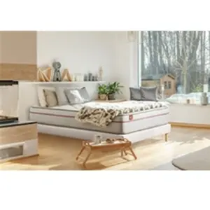 Non communiqué Ensemble sommier matelas LE PAISIBLE 160x200cm Mémoire de forme BioVisco - Ep. 24cm + sommier Blanc pas cher